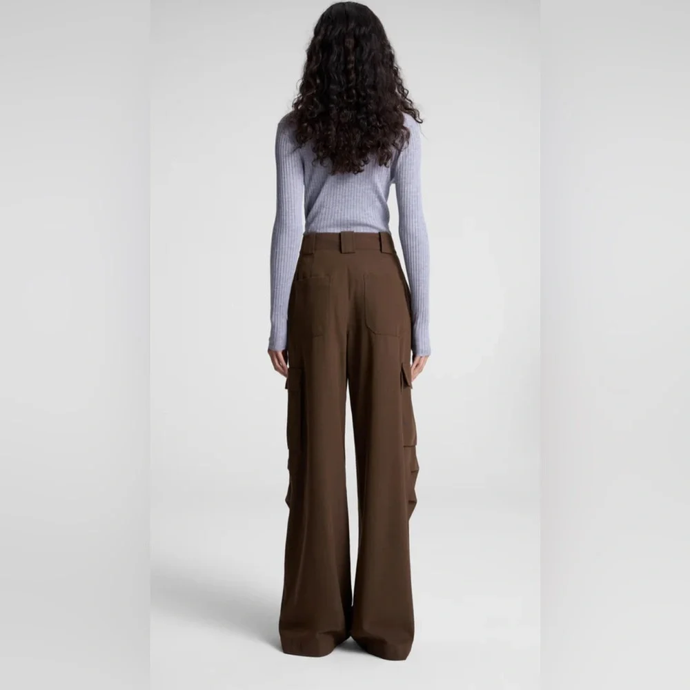 NWT A.L.C. ALC Brie Cargo Pant in Sycamore Brown Sz 2 $495 - Picture 5 of 9